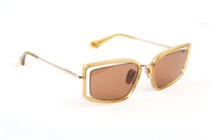 Ana Hickmann Sonnenbrille AH3322 54T01 in Gelb – 45° Seitenansicht