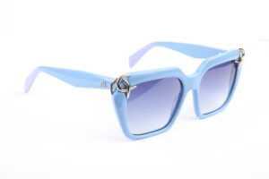 Ana Hickmann Sonnenbrille AH9476 55D01 in Blau – 45° Seitenansicht