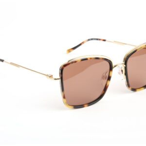 Ana Hickmann Quadrat Sonnenbrille HI3220 54G21 in Braun – 45° Seitenansicht