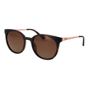 Guess Oval Sonnenbrille GU7503 5252H in Braun – 45° Seitenansicht