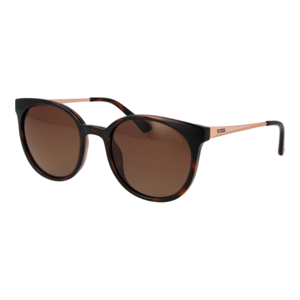 Guess Oval Sonnenbrille GU7503 5252H in Braun – 45° Seitenansicht