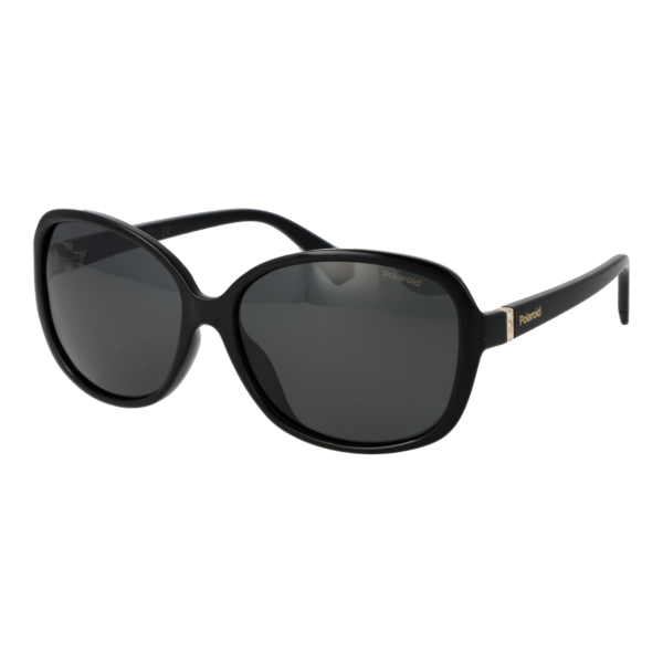 Polaroid Schmetterling Sonnenbrille PLD 4098/S 58807M9 in Schwarz – 45° Seitenansicht