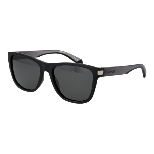 Polaroid Sonnenbrille PLD 2138/S 56O6WM9 – 45° Seitenansicht Polaroid Quadrat Sonnenbrille PLD 2138/S 56O6WM9 in Schwarz – 45° Seitenansicht