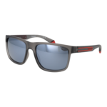 Polaroid Quadrat Sonnenbrille PLD 2157/S 57RIWEX in Grau – 45° Seitenansicht