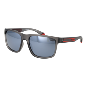 Polaroid Quadrat Sonnenbrille PLD 2157/S 57RIWEX in Grau – 45° Seitenansicht