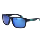 Polaroid Rechteck Sonnenbrille PLD 2158/S 58FLL5X in Blau – 45° Seitenansicht