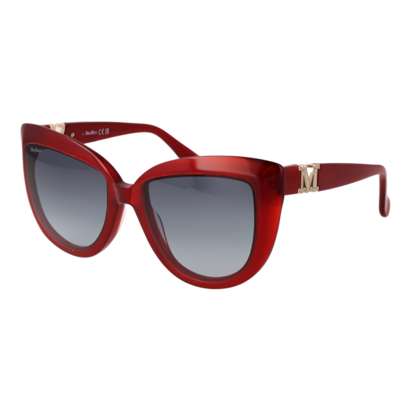 Max Mara Katzenaugen Sonnenbrille MM0029 5666B in Rot – 45° Seitenansicht