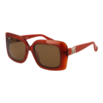 Max Mara Quadrat Sonnenbrille MM0030 5444E in Orange – 45° Seitenansicht
