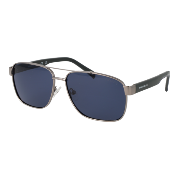 Skechers Pilotenbrille Sonnenbrille SE6160 6308D in Silber – 45° Seitenansicht