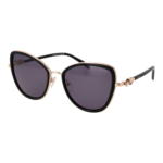 Pucci Katzenaugen Sonnenbrille EP0184 5705A in Schwarz – 45° Seitenansicht