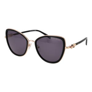 Pucci Katzenaugen Sonnenbrille EP0184 5705A in Schwarz – 45° Seitenansicht