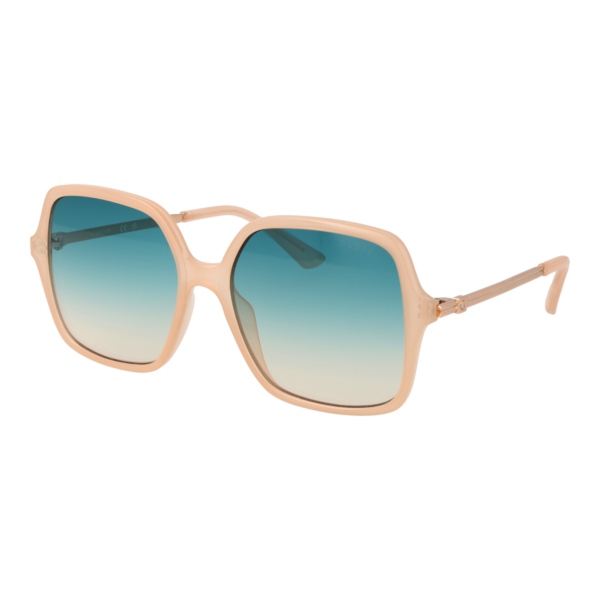 Guess Quadrat Sonnenbrille GU7845 5757P in Beige – 45° Seitenansicht