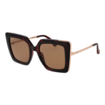 Max Mara Quadrat Sonnenbrille MM0051 5254S in Braun – 45° Seitenansicht