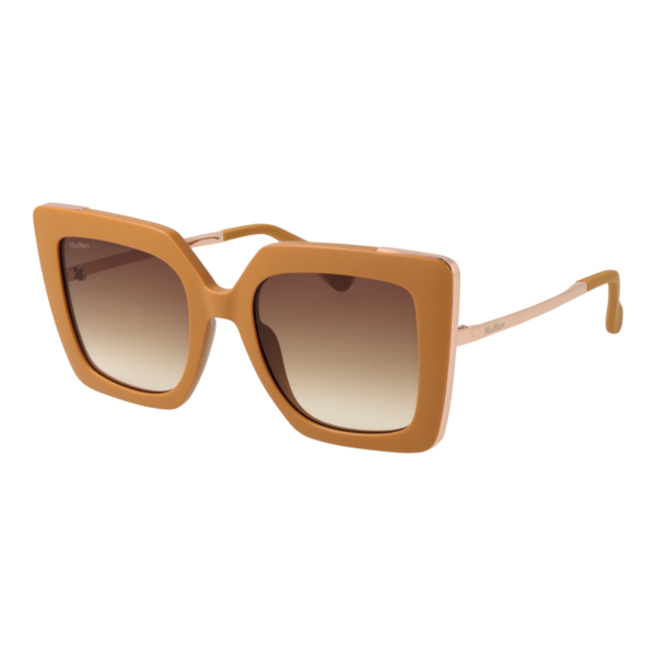 Max Mara Quadrat Sonnenbrille MM0051 5273F in Braun – 45° Seitenansicht