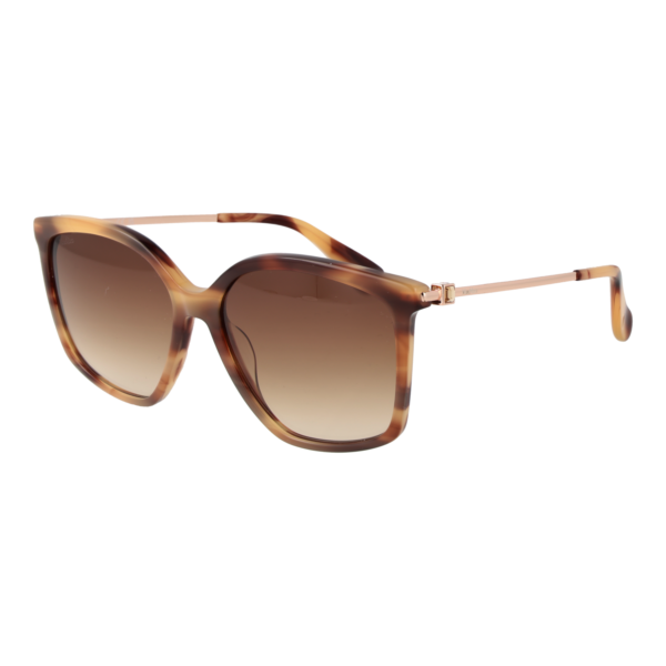 Max Mara Schmetterling Sonnenbrille MM0055 5648F in Braun – 45° Seitenansicht