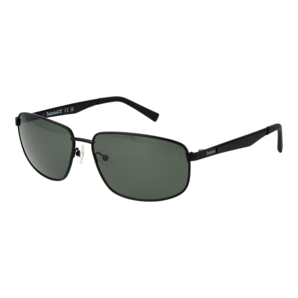Timberland Rechteck Sonnenbrille TB9300 6202R in Schwarz – 45° Seitenansicht