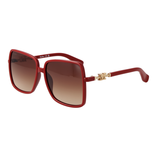 Max Mara Sonnenbrille MM0064-H 5866F – 45° Seitenansicht Max Mara Quadrat Sonnenbrille MM0064-H 5866F in Rot – 45° Seitenansicht