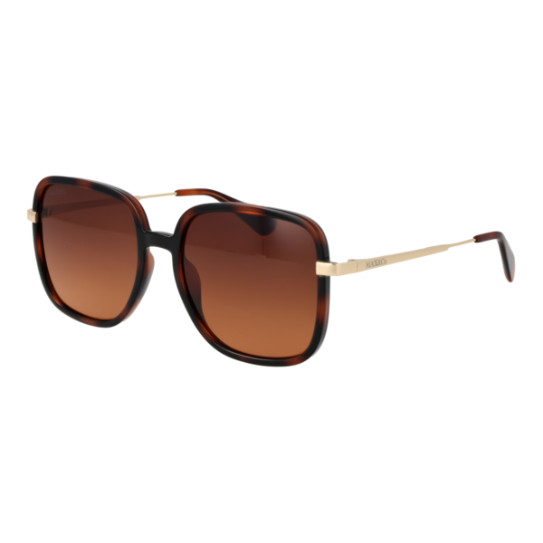 Max & Co Quadrat Sonnenbrille MO0083 5652F in Braun – 45° Seitenansicht