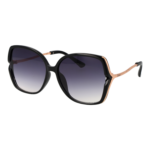 Skechers Schmetterling Sonnenbrille SE6239 6001B in Schwarz – 45° Seitenansicht