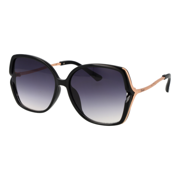 Skechers Schmetterling Sonnenbrille SE6239 6001B in Schwarz – 45° Seitenansicht