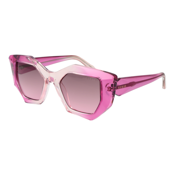 Guess Geometric Sonnenbrille GU7897 5077T in Rosa – 45° Seitenansicht