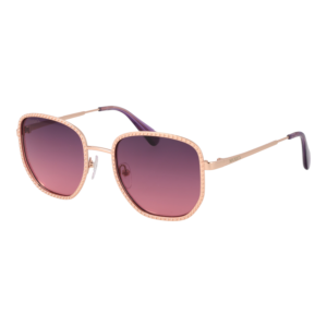 Max & Co Quadrat Sonnenbrille MO0091 5228Z in Rosé Gold – 45° Seitenansicht
