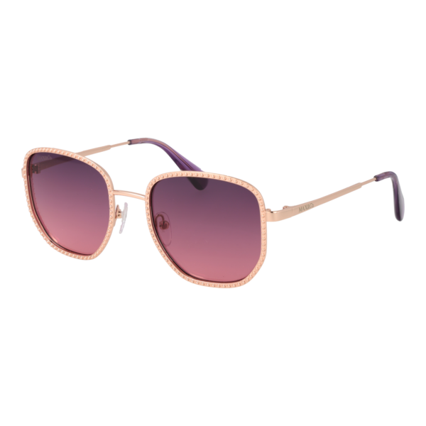 Max & Co Quadrat Sonnenbrille MO0091 5228Z in Rosé Gold – 45° Seitenansicht