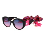 Guess Rund Sonnenbrille GU7917 5674T in Schwarz – 45° Seitenansicht
