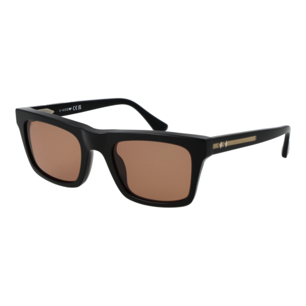 Web Quadrat Sonnenbrille WE0362 5205J in Schwarz – 45° Seitenansicht