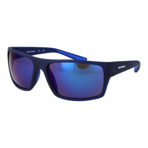 Skechers Rechteck Sonnenbrille SE6292 6390X in Blau – 45° Seitenansicht