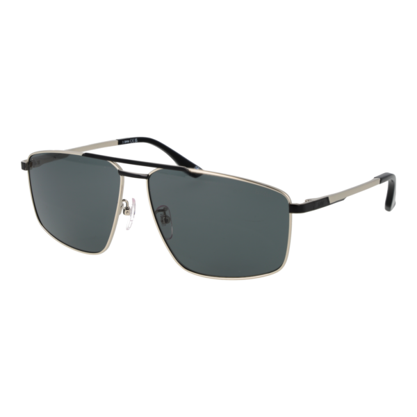 BMW Rechteck Sonnenbrille BW0055-H 6216A in Silber – 45° Seitenansicht