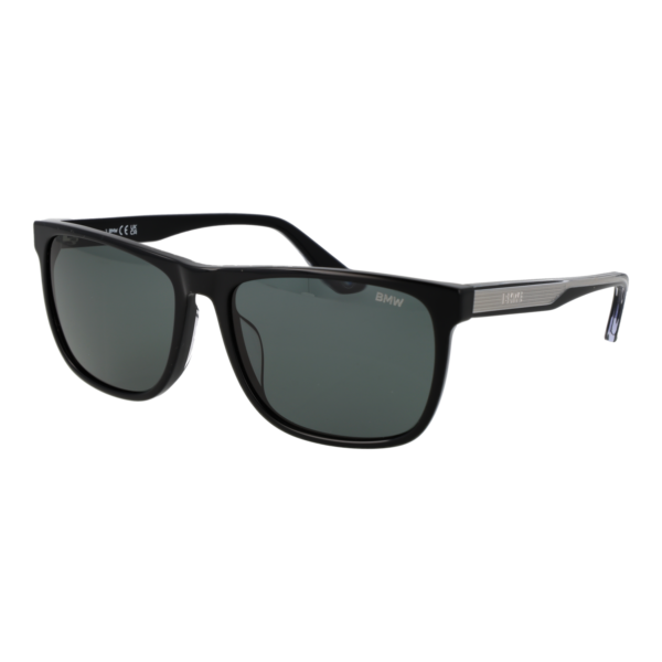 BMW Quadrat Sonnenbrille BW0056-H 5901A in Schwarz – 45° Seitenansicht