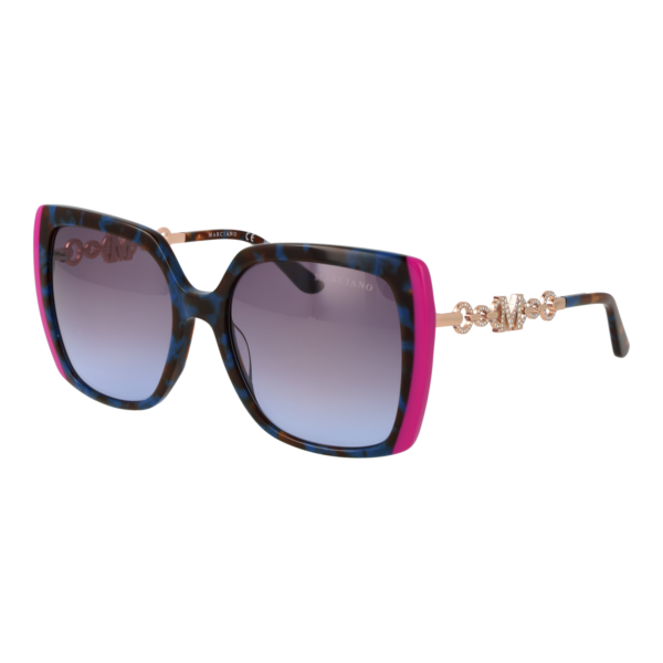 Marciano by Guess Quadrat Sonnenbrille GM00005 5792W in Mehrfarbig – 45° Seitenansicht