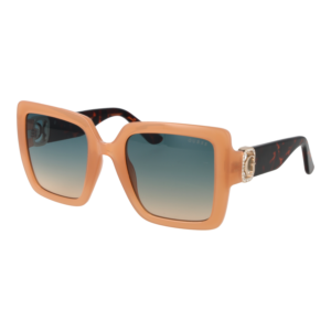 Guess Quadrat Sonnenbrille GU00103 5257P in Beige – 45° Seitenansicht