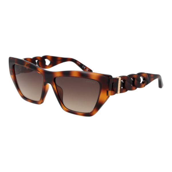 Guess Katzenaugen Sonnenbrille GU00111 5652F in Braun – 45° Seitenansicht