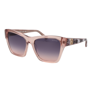 Guess Katzenaugen Sonnenbrille GU00113 5557Z in Rosa – 45° Seitenansicht