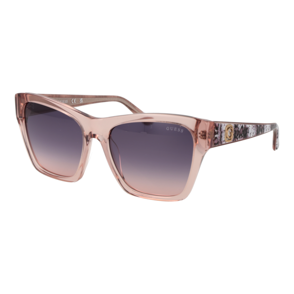 Guess Katzenaugen Sonnenbrille GU00113 5557Z in Rosa – 45° Seitenansicht