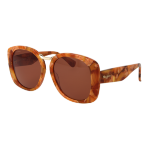 Max Mara Rund Sonnenbrille MM0092 5556E in Braun – 45° Seitenansicht