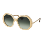 Max Mara Geometric Sonnenbrille MM0094 5525P in Beige – 45° Seitenansicht