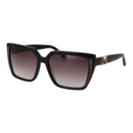 Marciano by Guess Quadrat Sonnenbrille GM00012 5805B in Schwarz – 45° Seitenansicht