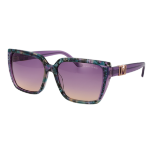 Marciano by Guess Quadrat Sonnenbrille GM00012 5883Z in Havanna – 45° Seitenansicht