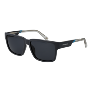 Skechers Quadrat Sonnenbrille SE00025 5520D in Grau – 45° Seitenansicht