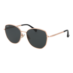 Max Mara Schmetterling Sonnenbrille MM0114-K 5832A in Rosé Gold – 45° Seitenansicht