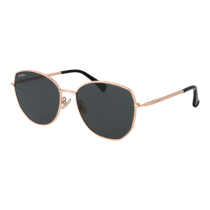 Max Mara Schmetterling Sonnenbrille MM0114-K 5832A in Rosé Gold – 45° Seitenansicht