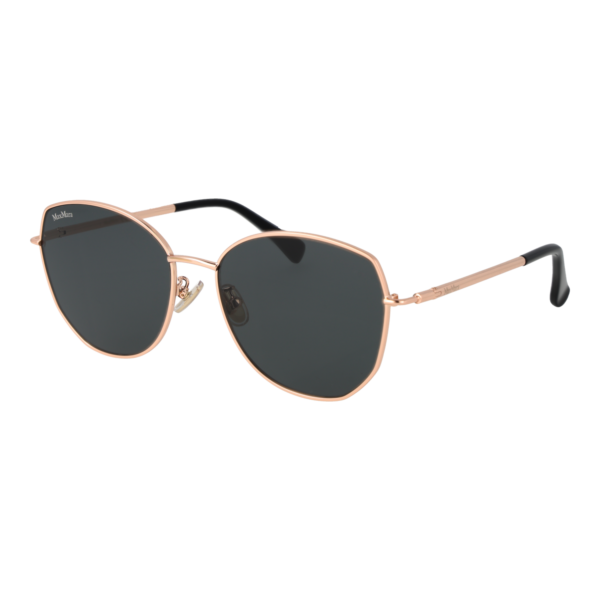 Max Mara Schmetterling Sonnenbrille MM0114-K 5832A in Rosé Gold – 45° Seitenansicht