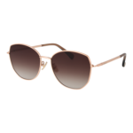 Max Mara Schmetterling Sonnenbrille MM0114-K 5832F in Rosé Gold – 45° Seitenansicht