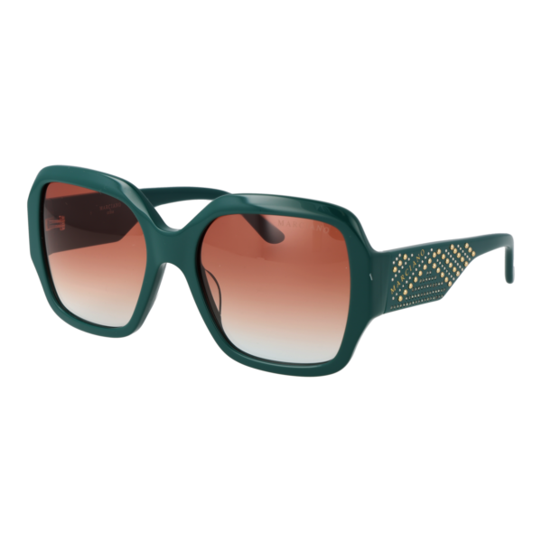 Marciano by Guess Quadrat Sonnenbrille GM00014 5698F in Türkis – 45° Seitenansicht