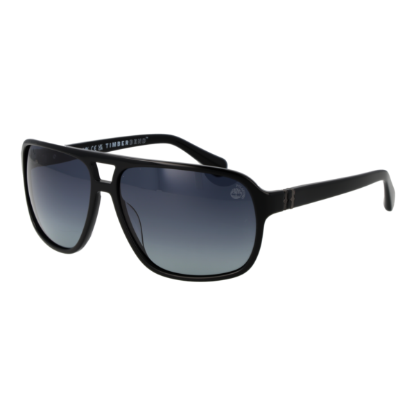 Timberland Pilotenbrille Sonnenbrille TB00031 6501D in Schwarz – 45° Seitenansicht