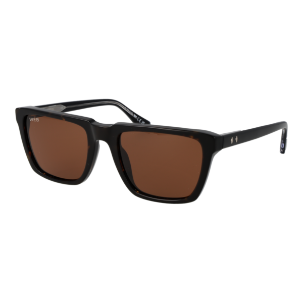 Web Quadrat Sonnenbrille WE0379 5556E in Schwarz – 45° Seitenansicht