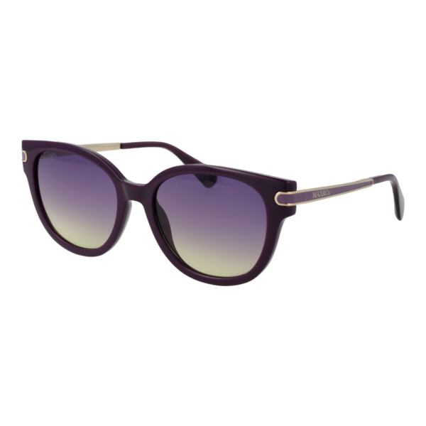 Max & Co Schmetterling Sonnenbrille MO0121 5581Z in Lila – 45° Seitenansicht